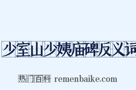 少室山少姨庙碑反义词是什么意思的图片